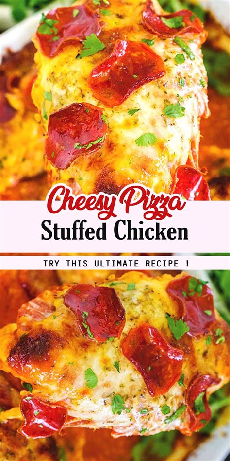 Cheesy Pizza Stuffed Chicken Beembloo Kitchen