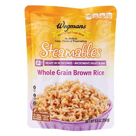 Wegmans Steamables Whole Grain Brown Rice Wegmans