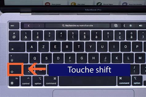 Où se trouve la touche shift sur la Mac AnalogicTech