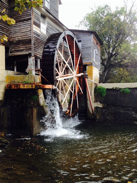 Tennessee Old Mill Restaurant Windmill Water Water Wheel Old Barns