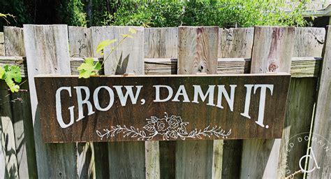Reclaimed Wood Garden Sign Curated Domain