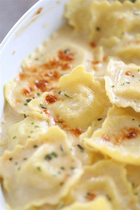 Baked Ravioli Recipe With Brown Butter Alfredo Laurens Latest
