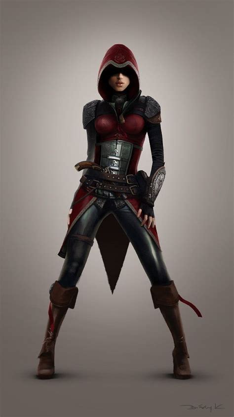 amelia krystian biskup female assassin fantasy armor super hero outfits