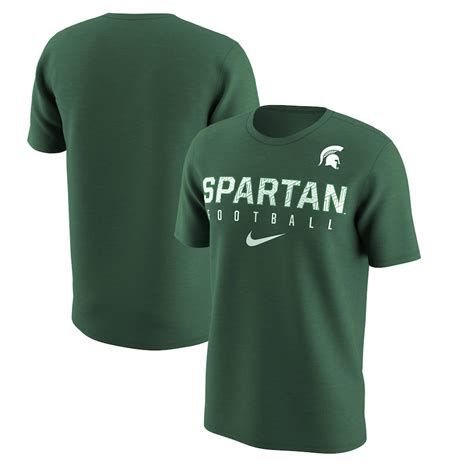 Michigan State Spartans Nike Football Practice Performance T Shirt Green
