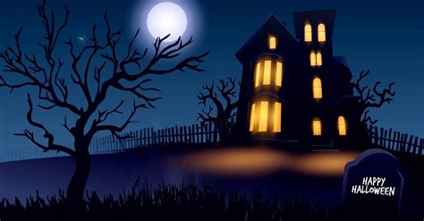 Halloween Haunted House Screensaver Animated Live