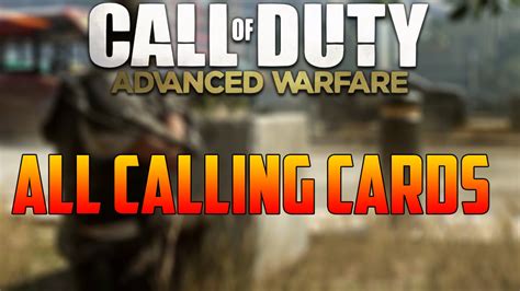 25 видео 118 просмотров обновлен 10 февр. Call of Duty Advanced Warfare - All Calling Cards - YouTube