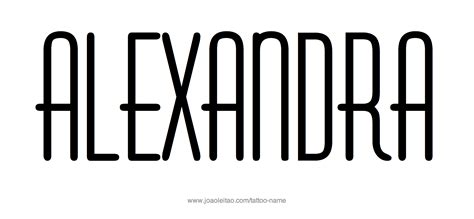 Alexandra Name Tattoo Designs