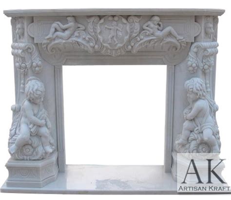 Angel Marble Fireplace Mantel