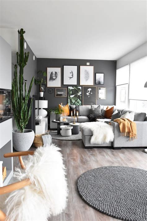 Grey And Mustard Living Room Home Interior Decor Interior Design