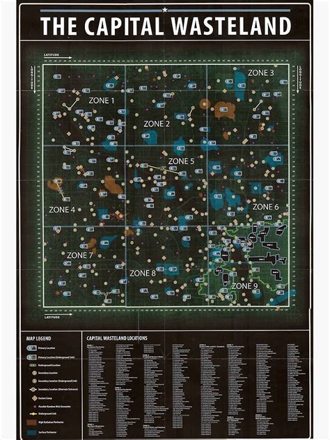 Falllout Wasteland Map Premium Matte Vertical Poster