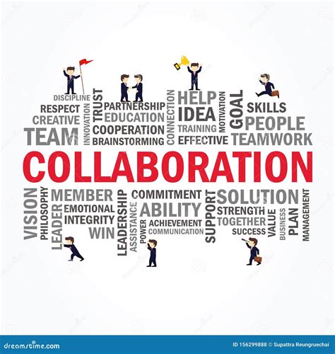 Word Cloud With Collaboration Concept Stock Vector Illustration Of
