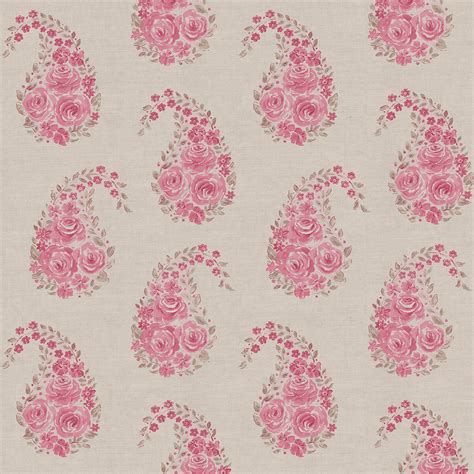 Paisley Rose Raspberry Fabric Mapperton Jacqueline Milton