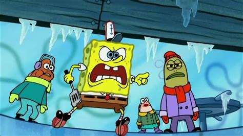 Plankton Steals The Frozen Krabby Patty 🧊 Full Scene Krabs A La