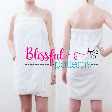 Spa Towel Wrap Pdf Sewing Pattern Great Bath And Beach Cover Etsy