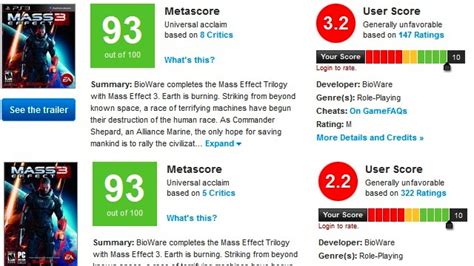 Metacritic is a website that aggregates reviews of films, tv shows, music albums, video games and formerly, books. Metacritic Says It Has Removed Rule-Violating Mass Effect ...