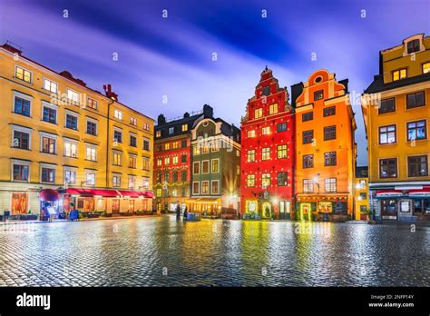 Stockholm Sweden Morning Sceni With Gamla Stan Downtown Stortorget
