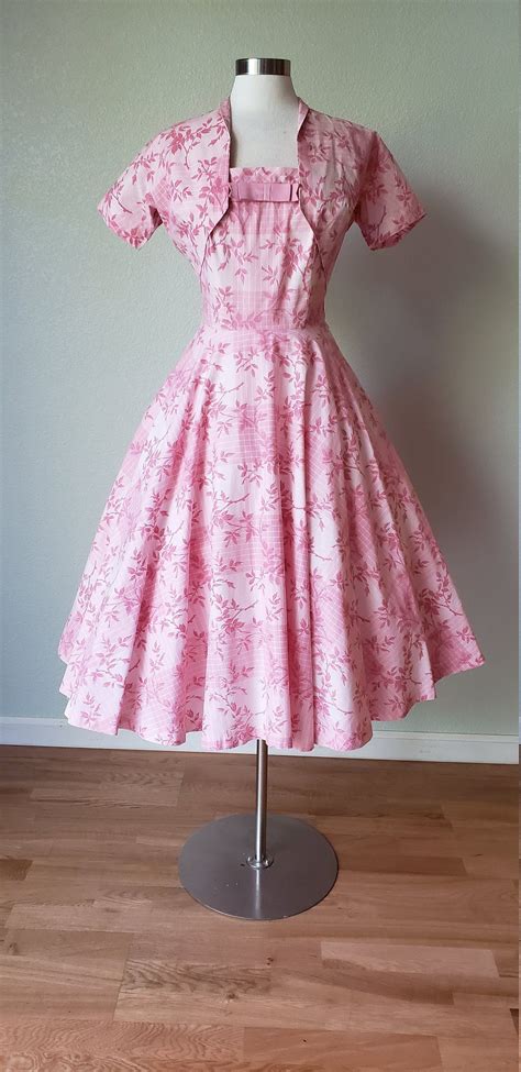 1950s laiglon cotton halter dress with bolero jacket 1950s dress 50s cotton dress sundress