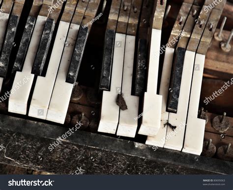 Broken Piano Keys Stock Photo Edit Now 80695063
