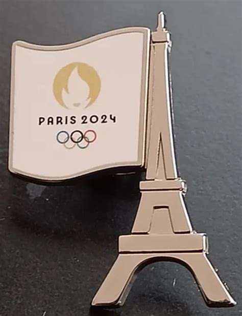 Paris 2024 Olympics Official Eiffel Tower Pin Drago Pins Licensee