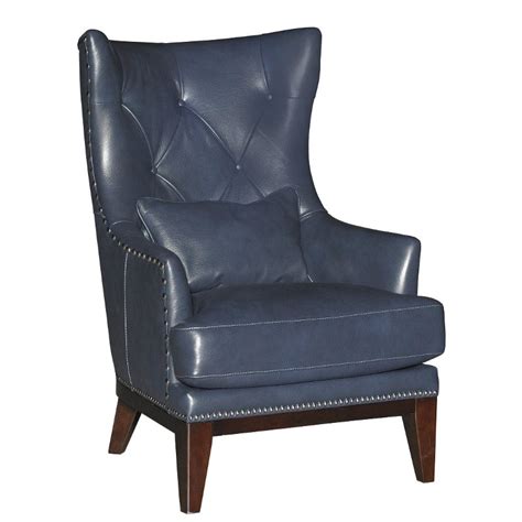 Chaises and accent chairs for living rooms (and beyond!) add instant personality to any room with a stunning ethan allen living room chair, upholstered in your favorite fabric or leather. Cobalt Blue Leather-Match Accent Chair - Brewster | RC ...