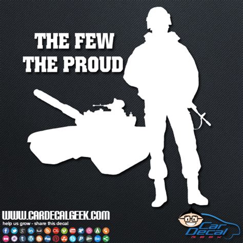 The Few The Proud Marines Car Window Decal Sticker Military Decals