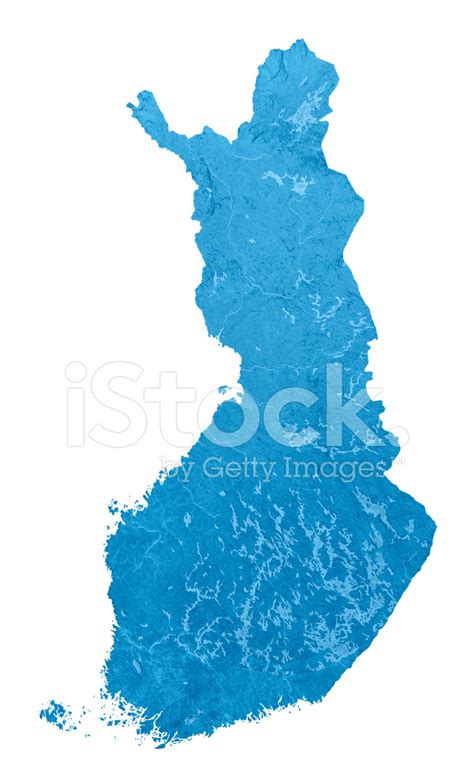 Finland Topographic Map Isolated Stock Photos