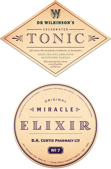 Vintage Apothecary Labels On Behance