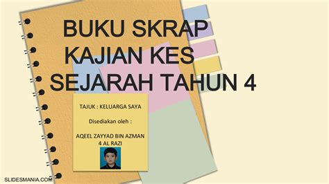 Lembaran Kerja Salasilah Keluarga Saya Buku Skrap Sal