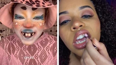 Teens On Tiktok Are Painting Their Teeth To Match Their Makeup