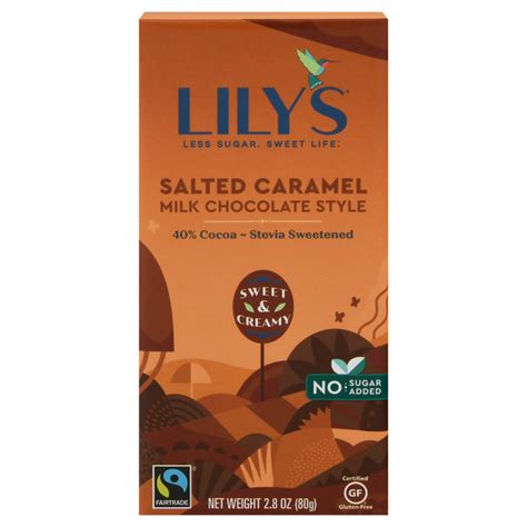 Save On Lilys Milk Chocolate Style Salted Caramel 40 Cocoa No Sugar