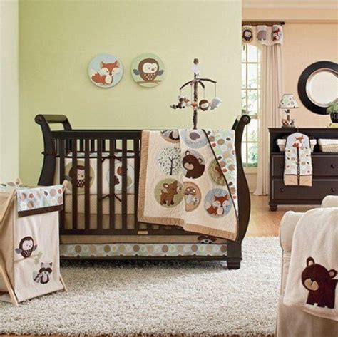 Woodland And Nature Theme Nursery Décor Rustic Baby Rooms Baby Crib