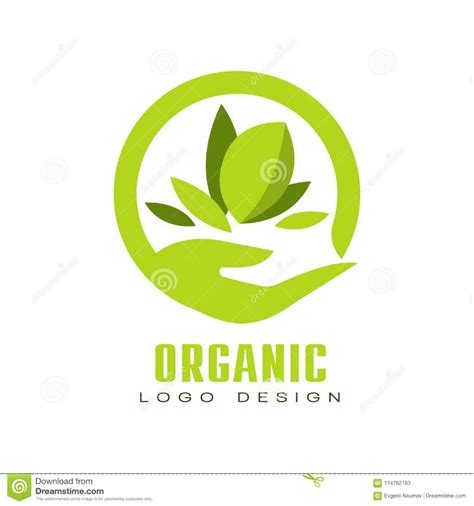 Organic Logo Design Healthy Premium Quality Food Label Emblem For