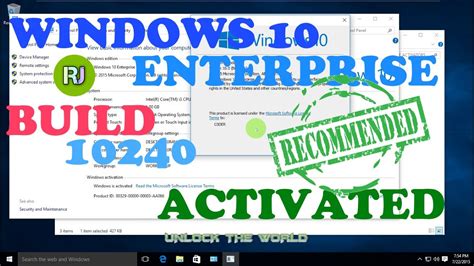 Activate Windows 10 Enterprise Build 10240 Online Youtube