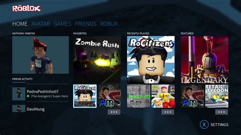 Roblox Menu No Xbox One Youtube
