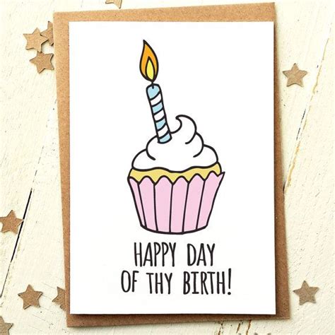 Funny Birthday Card Funny Friend Card Quirky Bday Card Hand Drawn Cards Birthd