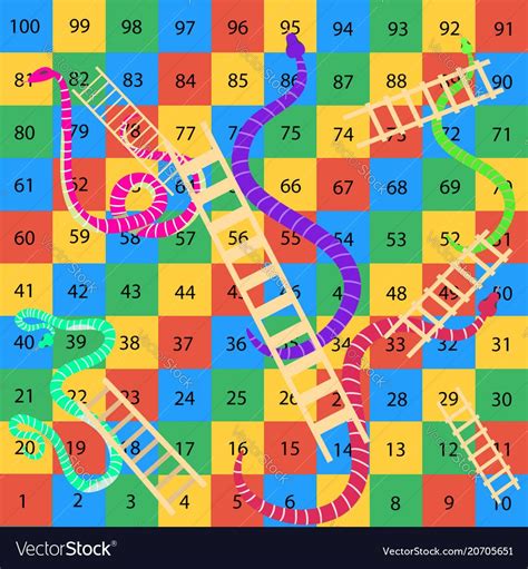 Check spelling or type a new query. Snakes-and-ladders-game vector image on | Ular