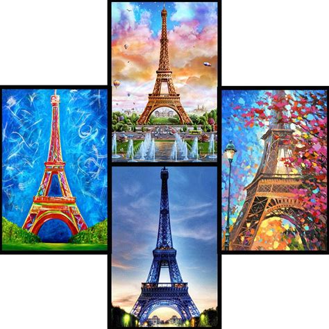 Full Diamond 5d Diy Diamond Embroidery Paris Eiffel Tower Diamond