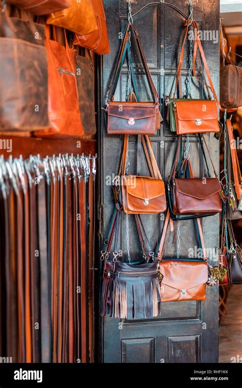 Store In Hoi An Selling Custom Leather Stock Photo Alamy
