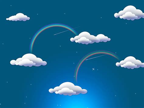 1080p Free Download Very Simple Stars Rainbows Heaven Colors