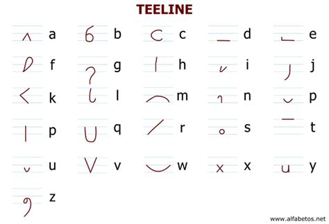 Learn Teeline Alphabet Shorthand Alphabet Shorthand Writing Singapore