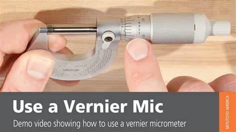 How To Use A Vernier Micrometer Mitutoyo America Youtube