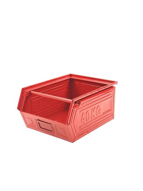 Stackable Storage Retro Boxes Bevelled Large Red Staqbox