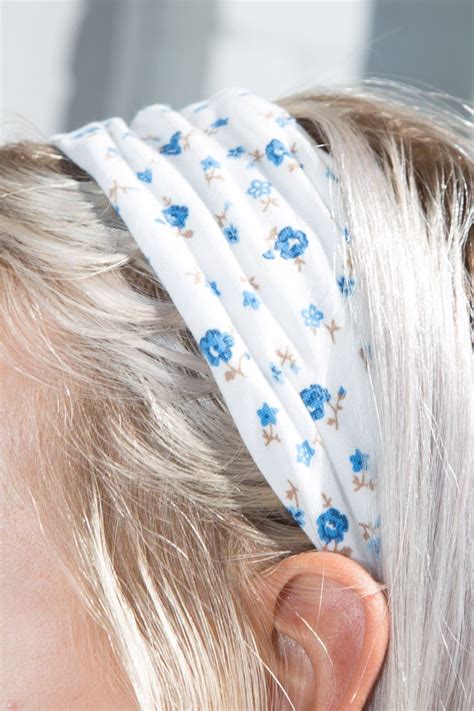Blue Floral Headband In 2020 Hair Accessories Floral Headbands