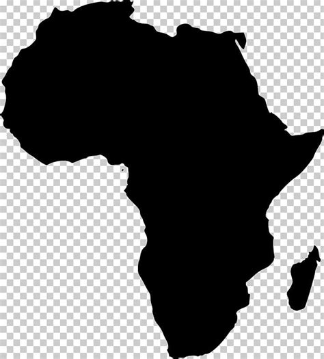 Africa Blank Map Png Clipart Africa Africa Map Black Black And