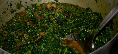 The igbere development association also includes cow feet and dried cow skin among the traditional meats included in the vegetable soup. FOOD: Preparing Ugu Soup the Igbo Style