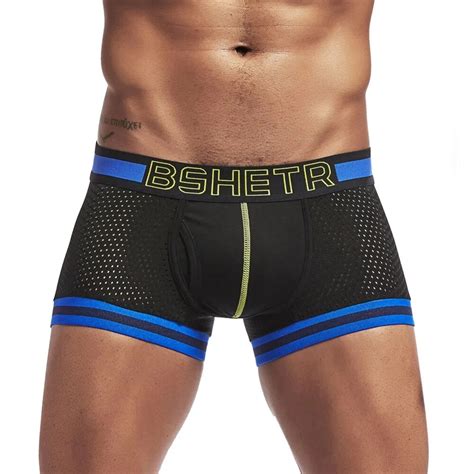 Bshetr Brand New Boxers Breathable Mesh Male Underwear Men Boxers Homme Cueca Boxer Shorts Sexy
