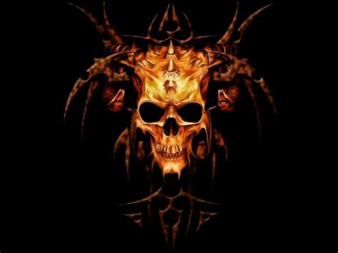 Skull Skulls Dark Demon Satanic Satan Evil Occult Wallpaper 1600x1200