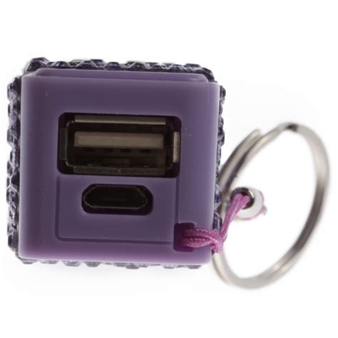 Crystal Case Rhinestone Micro Usb Portable Phone Charger W Keychain Ebay