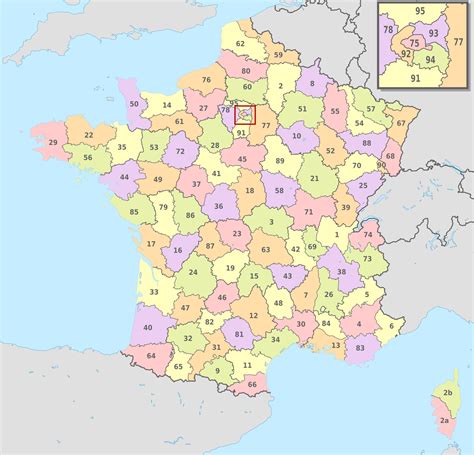 Frankreich ist in 27 verwaltungsregionen eingeteilt von denen 5 regionen außerhalb europas liegen, diese regionen wiederum sind in einzelne départements. File:France, administrative divisions - Nmbrs (departments ...