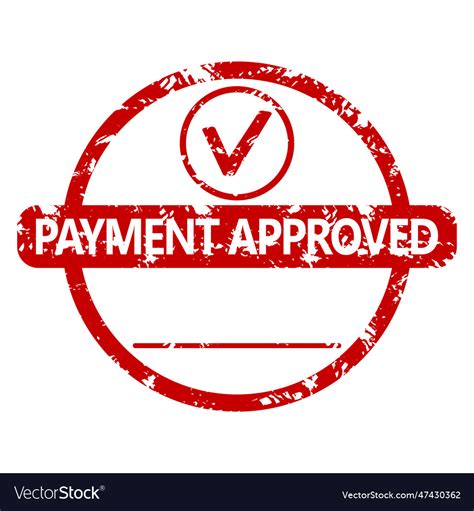 Payment Approved Rubber Stamp With Place Vector Image